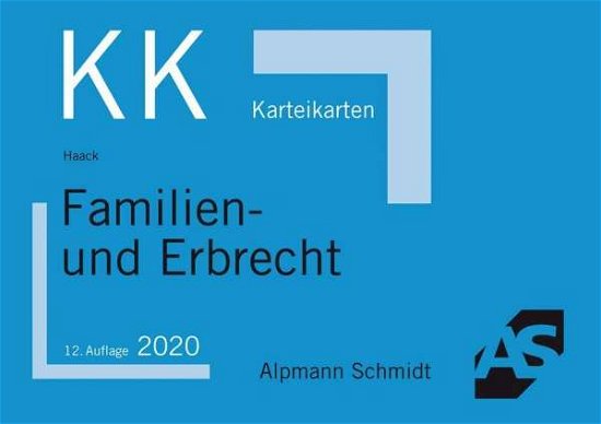 Cover for Haack · Karteikarten Familien- und Erbrec (Bog)
