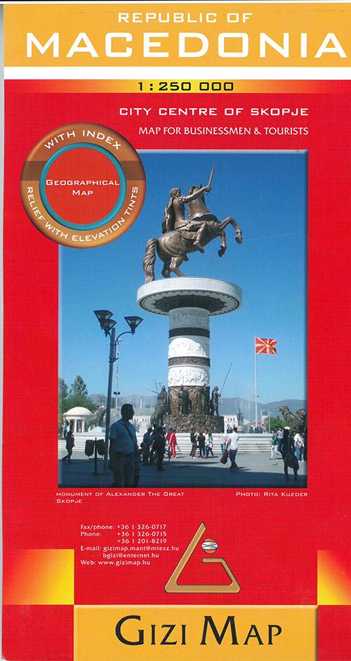 Cover for Gizi Map · Macedonia, Republic of: Geographical map for Businessmen &amp; Tourists (Innbunden bok) (2013)