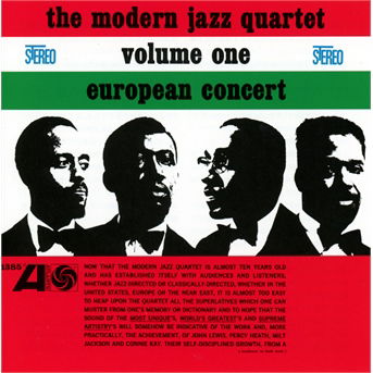 European Concert Vol 1 - Modern Jazz Quartet the - Música - WEA - 0081227966089 - 23 de diciembre de 2013