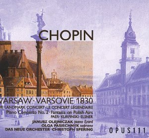 Cover for Frederic Chopin · 183o Warsaw Concert (CD) (1999)