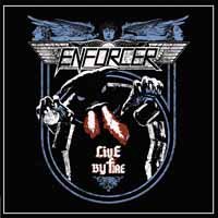 Cover for Enforcer · Live by Fire (White with Red / Black Splat (LP) [Reissue edition] (2019)
