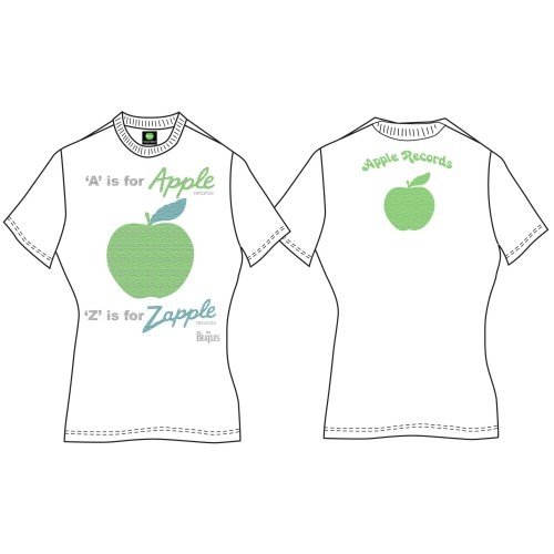 The Beatles Ladies T-Shirt: A is for Apple (Back Print) - The Beatles - Koopwaar - Apple Corps - Apparel - 5055295316089 - 