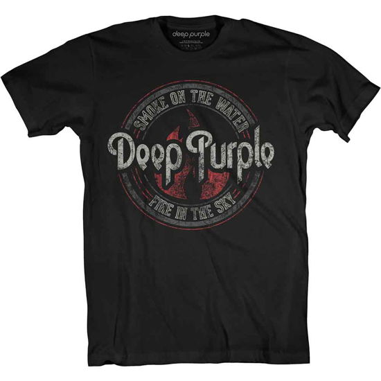 Deep Purple Unisex T-Shirt: Smoke Circle - Deep Purple - Produtos -  - 5056368620089 - 