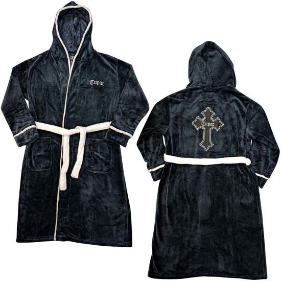 Cover for Tupac · Tupac Unisex Bathrobe: Cross (Black) (Back Print) (Small - Medium) (CLOTHES) [size M] [Black - Unisex edition] (2020)