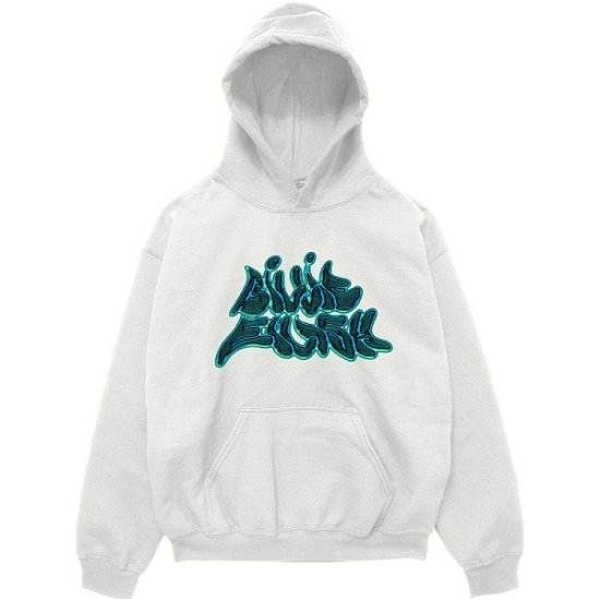 Billie Eilish · Billie Eilish Unisex Pullover Hoodie: Graffiti Logo (Hoodie) [size M]