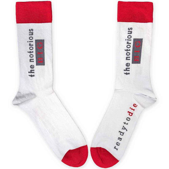 Cover for Biggie Smalls · Biggie Smalls Unisex Ankle Socks: Ready To Die (White) (UK Size 7 - 11) (CLOTHES) [size M] (2023)