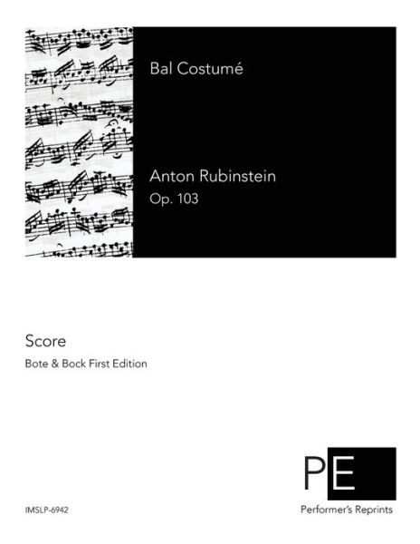 Cover for Anton Rubenstein · Bal Costume (Paperback Book) (2015)