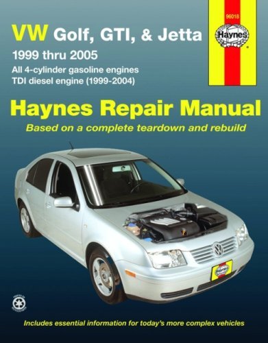 Cover for Haynes Publishing · Vw Golf, Gti, &amp; Jetta (1999-2005) (Pocketbok) [H96018 edition] (2017)