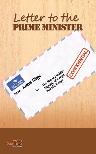 Cover for Justus Siage · Letter to the Prime Minister (Paperback Book) (2011)