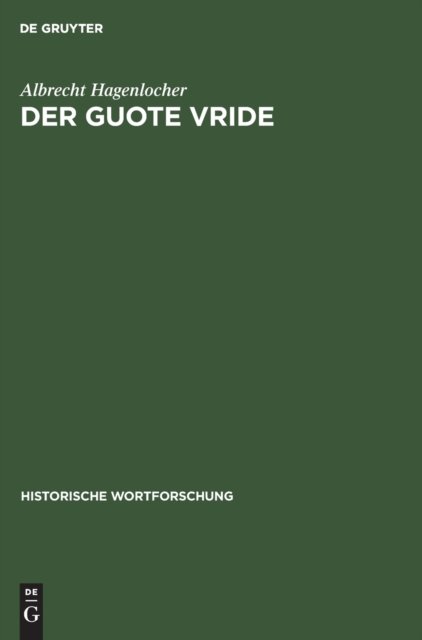 Cover for Albrecht Hagenlocher · Der &quot;guote vride&quot; (Bok) (1992)