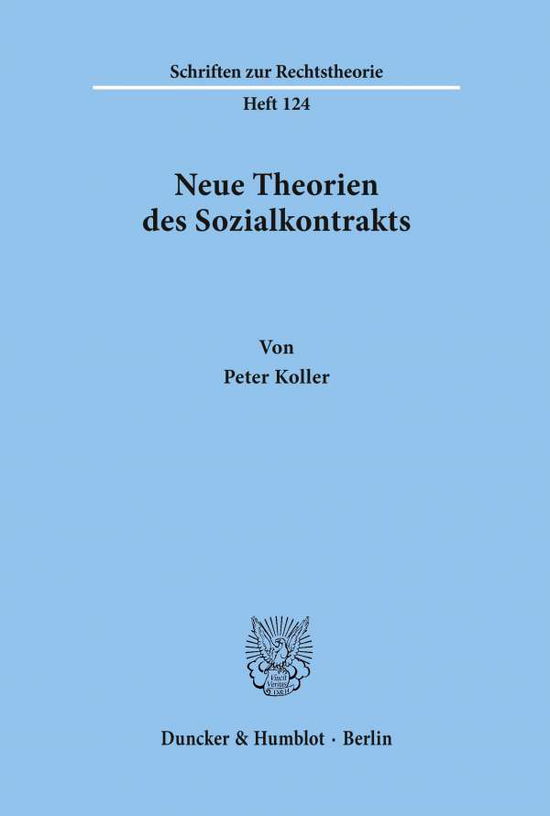 Cover for Koller · Neue Theorien des Sozialkontrakt (Book) (1987)