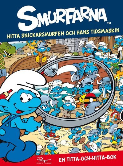 Cover for Peyo · Hitta Snickarsmurfen och hans tidsmaskin (Book) (2016)