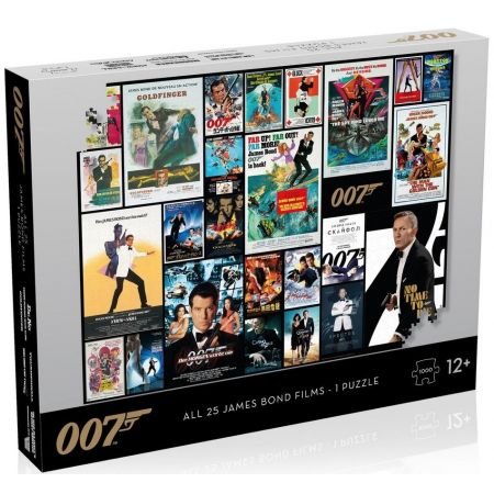 James Bond Movie Poster 1000 Pce - James Bond - Brætspil - JAMES BOND - 5036905043090 - March 15, 2021