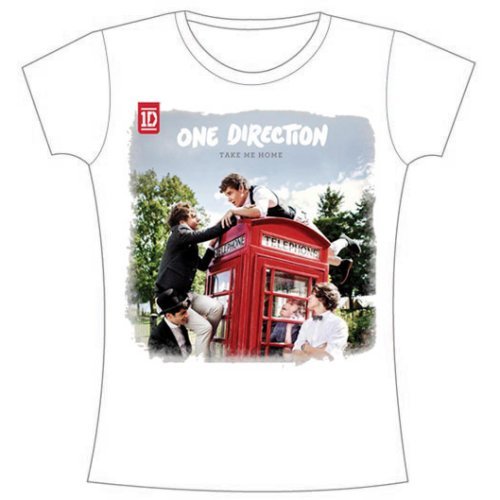 One Direction Ladies T-Shirt: Take Me Home Rough Edges (Skinny Fit) - One Direction - Produtos - Global - Apparel - 5055295350090 - 