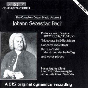 Cover for Bach / Fagius · Organ Music 2 (CD) (1994)