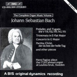 Organ Music 2 - Bach / Fagius - Music - Bis - 7318593083090 - March 25, 1994