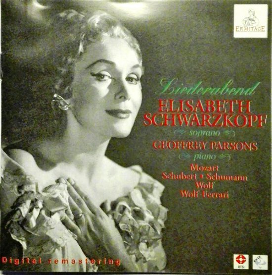 Cover for Schwarzkopf Elisabeth / Parsons Geoffrey · Liederabend (CD) (1991)