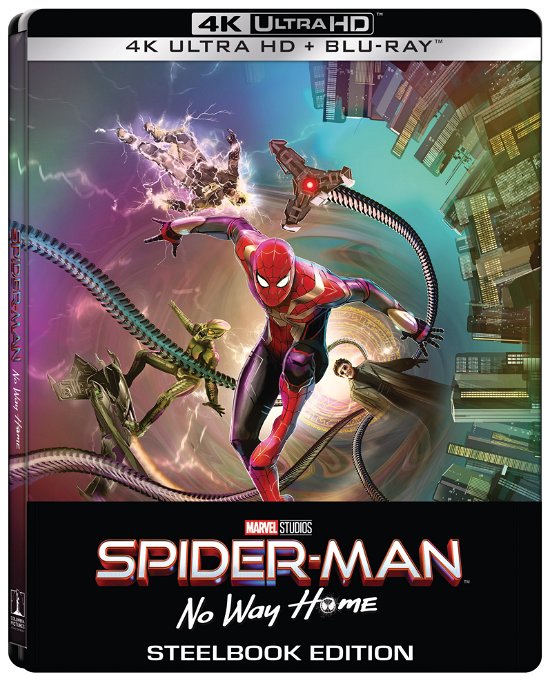 Cover for Spider-Man · No Way Home (Blu-Ray 4K+Blu-Ray Hd+Magnete) (Steelbook) (Blu-ray)