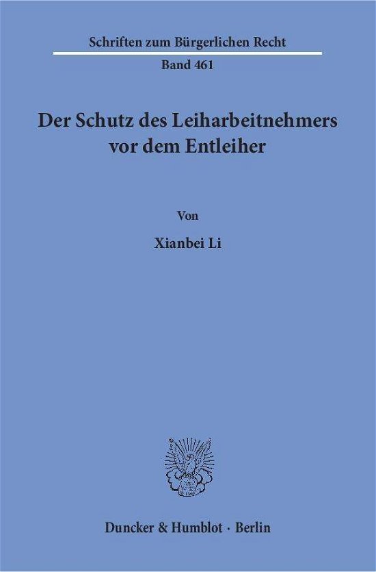 Cover for Li · Der Schutz des Leiharbeitnehmers (Bog) (2016)