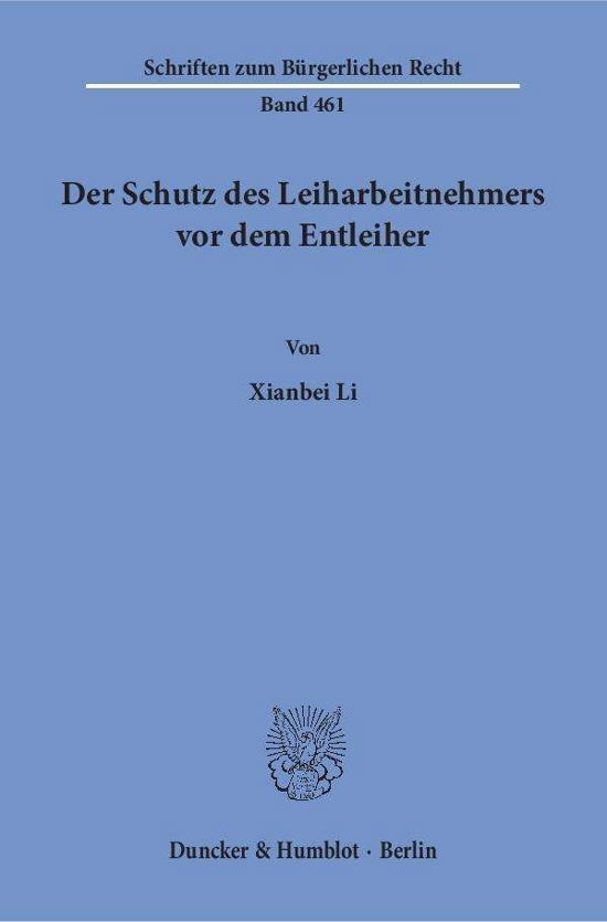 Cover for Li · Der Schutz des Leiharbeitnehmers (Bok) (2016)