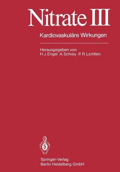 Cover for H -j Engel · Nitrate III: Kardiovaskulare Wirkungen (Paperback Bog) [Softcover Reprint of the Original 1st 1982 edition] (1982)