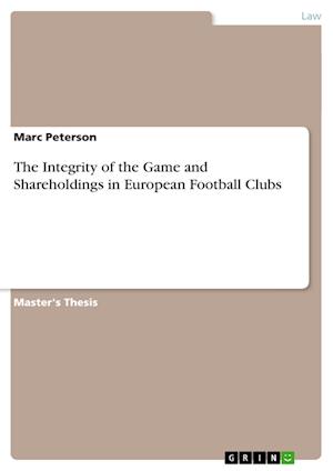 Cover for Peterson · The Integrity of the Game and (Book) (2013)