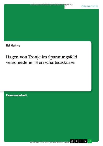 Cover for Hahne · Hagen von Tronje im Spannungsfeld (Book) [German edition] (2013)