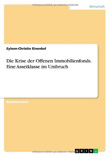 Cover for Einenkel · Die Krise der Offenen Immobili (Book) [German edition] (2012)