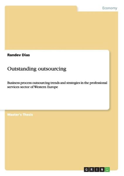 Cover for Dias · Outstanding outsourcing (Book) (2015)