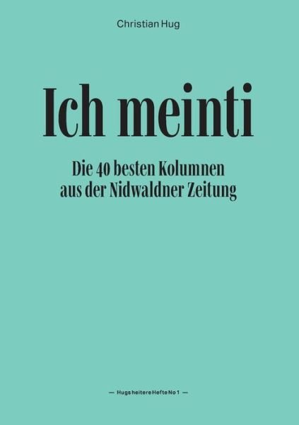 Cover for Hug · Ich meinti I (Bok) (2019)