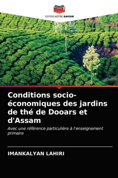 Cover for Lahiri · Conditions socio-économiques des (Bok) (2020)