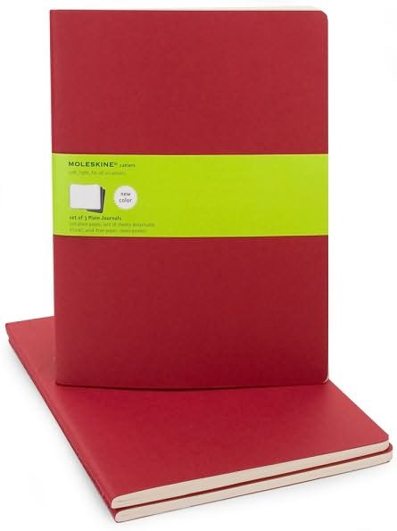 Moleskine · Plain Cahier (Moleskine Plain Cahier Xl - Red Cover (3 Set) Extra Large) - Moleskine Cahier (Bogpakke) [Ntb Mul edition] (2009)