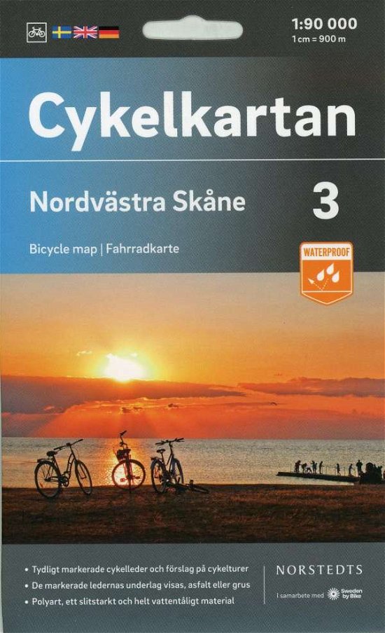 Cover for Norstedts · Cykelkartan: Nordvästra Skåne (Hardcover bog) (2020)