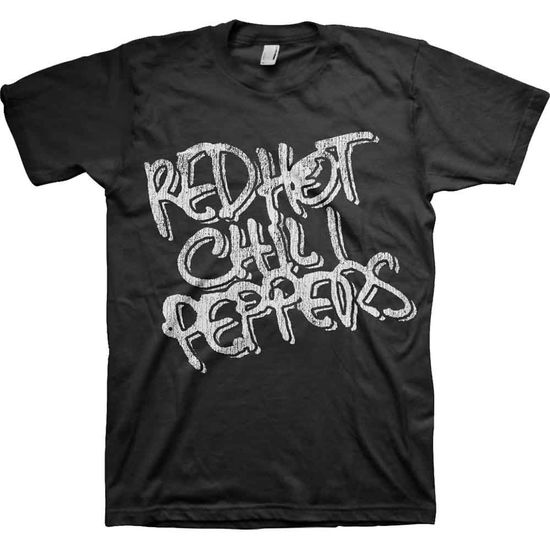 Cover for Red Hot Chili Peppers · Red Hot Chili Peppers Unisex T-Shirt: Black &amp; White Logo (Black) (T-shirt)