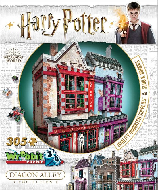 Cover for Harry Potter · Harry Potter Diagon Alley Collection: Quidditch Supplies &amp; Slug &amp; Jiggers (305Pc) 3D Jigsaw Puzzle (Puslespil) (2019)
