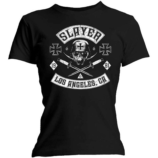 Slayer Ladies T-Shirt: Tribes (Ex-Tour & Skinny Fit) - Slayer - Mercancía - Global - Apparel - 5056170653091 - 