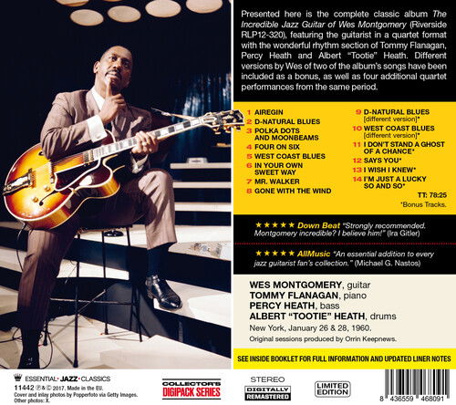 The Incredible Jazz Guitar Of Wes Montgomery - Wes Montgomery - Musiikki - ESSENTIAL JAZZ CLASSICS DIGIPACK SERIES - 8436559468091 - perjantai 15. tammikuuta 2021