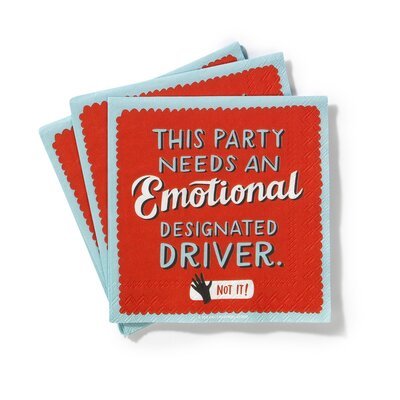 Cover for Em &amp; Friends · Em &amp; Friends Emotional Designated Driver Cocktail Napkins, Pack of 20 (MERCH) (2019)