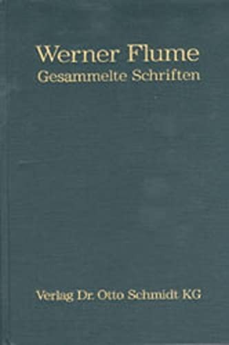 Cover for Flume · Gesammelte Schriften. Festgabe zu (Bog)