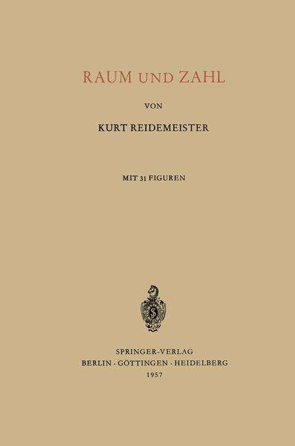 Cover for Kurt Reidemeister · Raum Und Zahl (Pocketbok) [German edition] (1957)