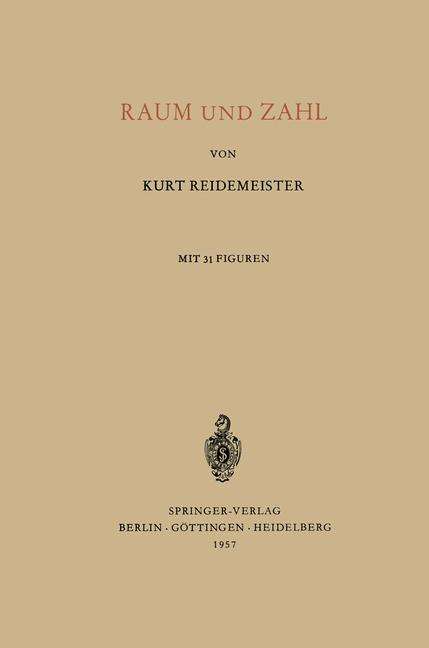 Cover for Kurt Reidemeister · Raum Und Zahl (Paperback Bog) [German edition] (1957)