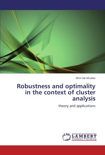 Cover for Wim De Mulder · Robustness and Optimality in the Context of Cluster Analysis: Theory and Applications (Paperback Book) (2012)