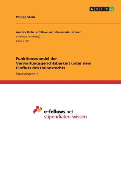 Cover for Stein · Funktionswandel der Verwaltungsge (Bok) (2016)