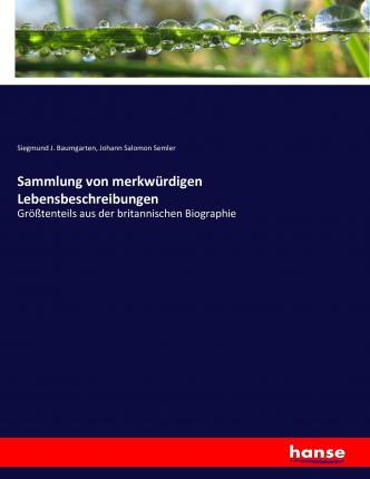 Cover for Baumgarten · Sammlung von merkwürdigen Le (Book) (2016)