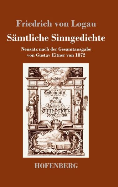 Cover for Logau · Sämtliche Sinngedichte (Book) (2019)