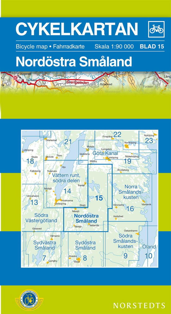 Cover for Norstedts · Cykelkartan: Nordöstra Småland (Hardcover bog) (2012)