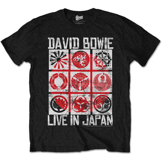 David Bowie Unisex T-Shirt: Live in Japan - David Bowie - Produtos - Bravado - 5055979971092 - 