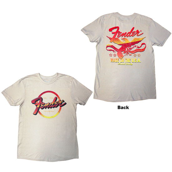 Cover for Fender · Fender Unisex T-Shirt: Made In The USA (Natural) (Back Print) (T-shirt) [size S] (2025)
