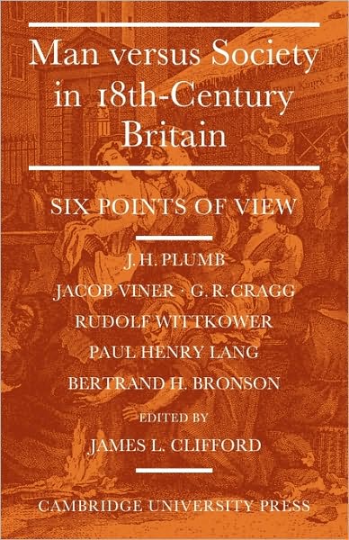Cover for James L. Clifford · Man Versus Society in Eighteenth-Century Britain: Six Points of View (Paperback Bog) (2010)