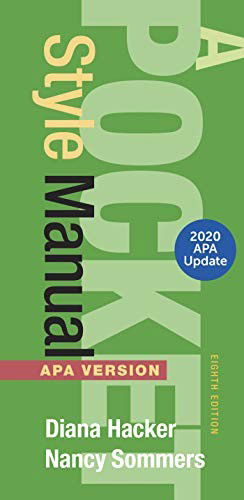 Cover for Diana Hacker · A Pocket Style Manual, APA Version, 2020 Update (Spiral Book) (2020)